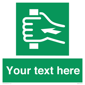 Custom Push Bar Sign